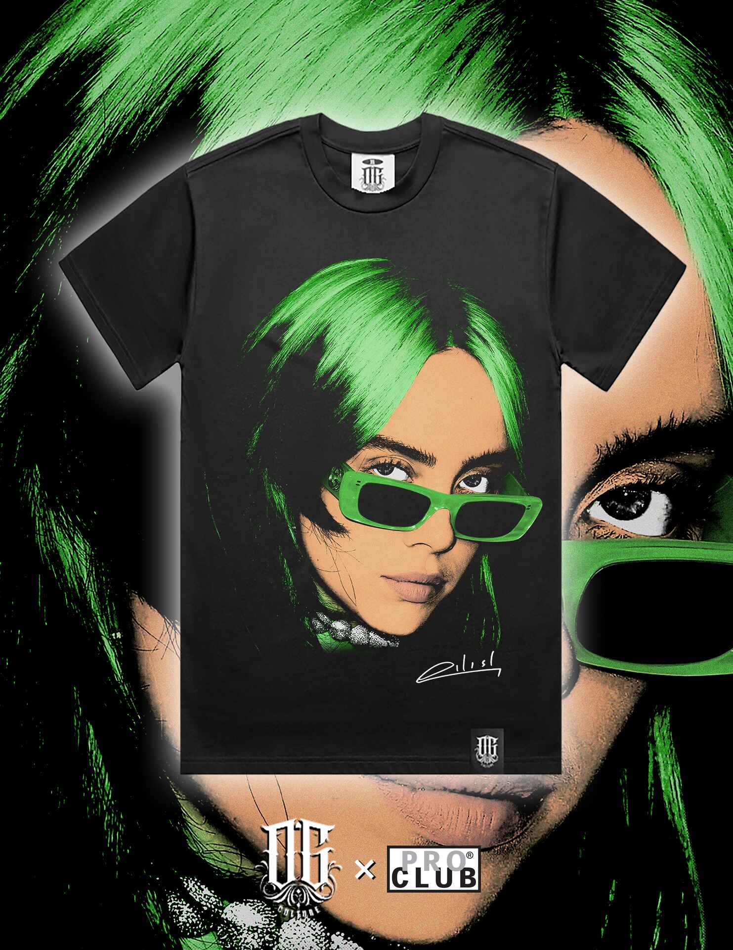 OG Culture Heavyweight Tee - Billie Eilish Portrait