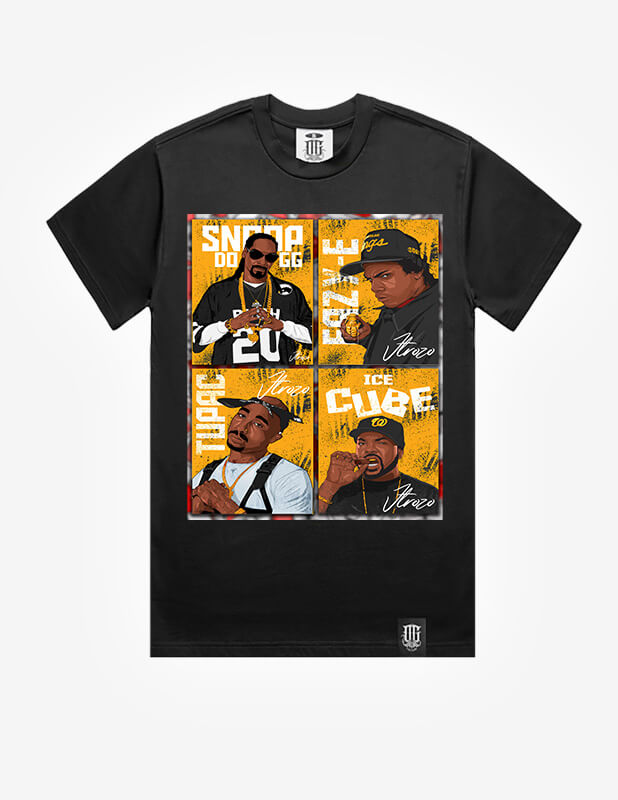 OG Culture X Pro Club Digital Printed Heavyweight Tee - Rapper Group