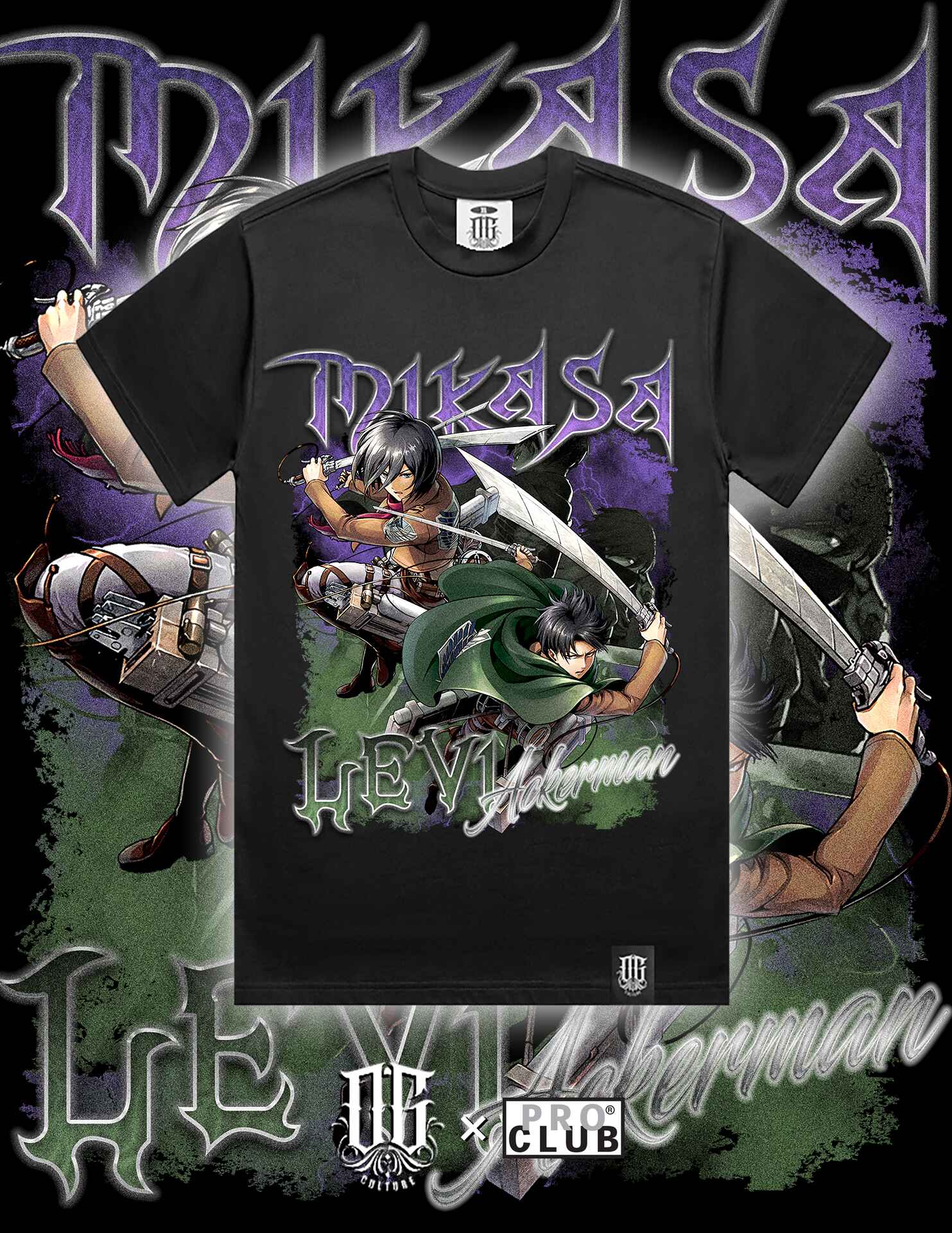 OG Culture Heavyweight Tee - Attack On Titan MIKASA