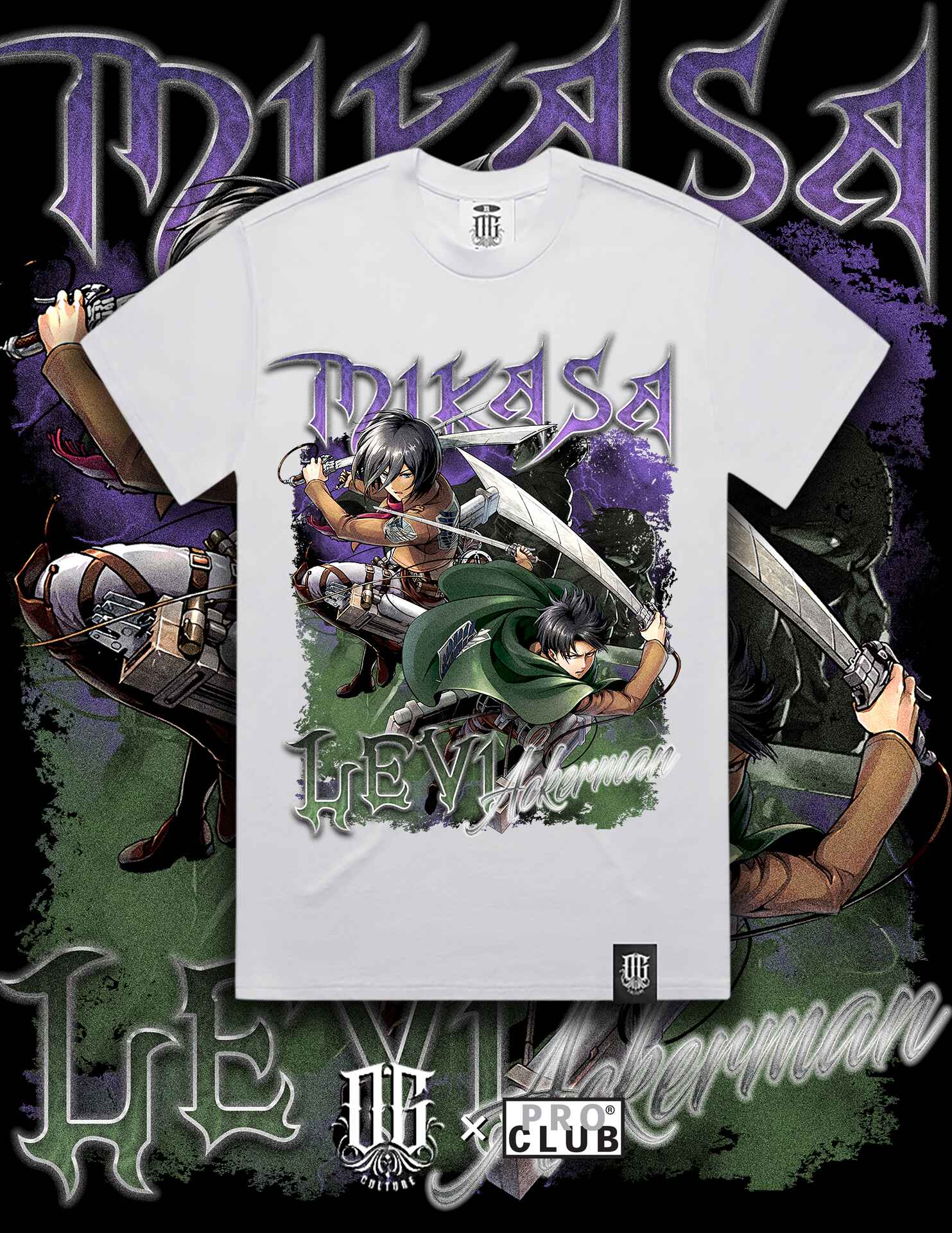 OG Culture Heavyweight Tee - Attack On Titan MIKASA