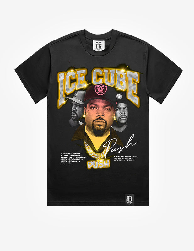 OG Culture X Pro Club Digital Printed Heavyweight Tee - Ice Cube Gold