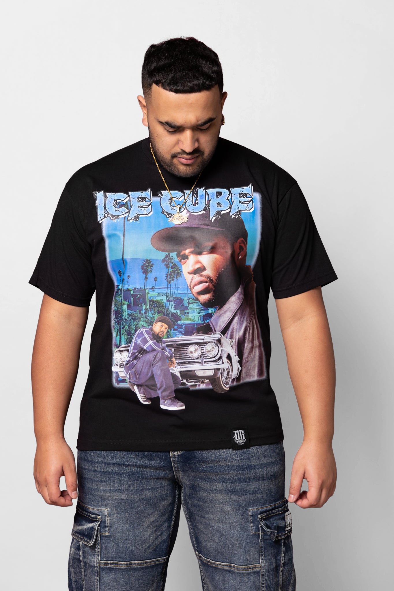 OG Culture X Pro Club Digital Printed Heavyweight Tee - Ice Cube