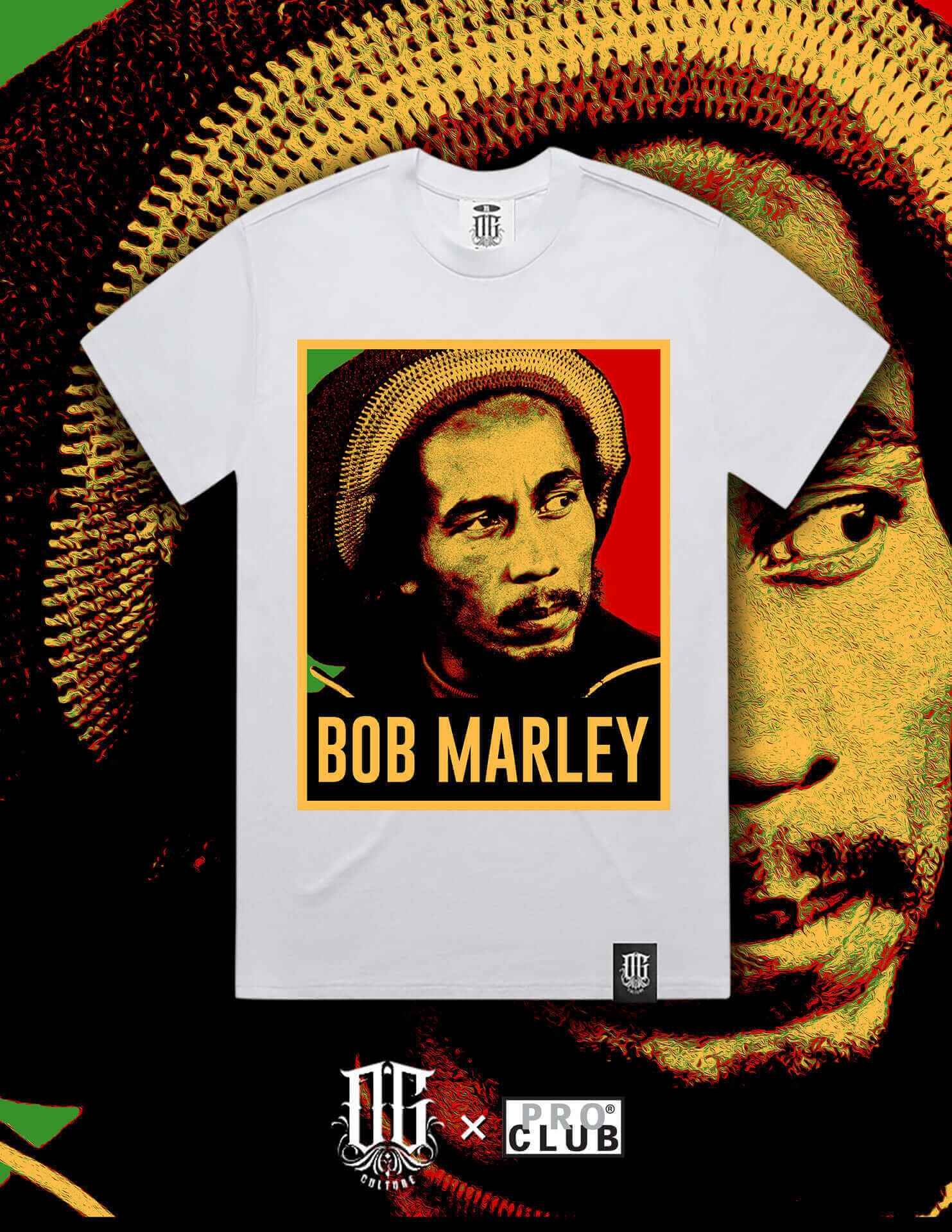 OG Culture Heavyweight Tee - Bob Marley Portrait