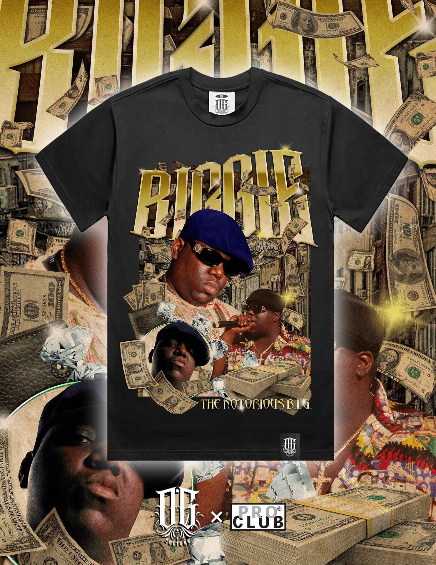 OG Culture X Pro Club Digital Printed Heavyweight Tee - Biggie $$$