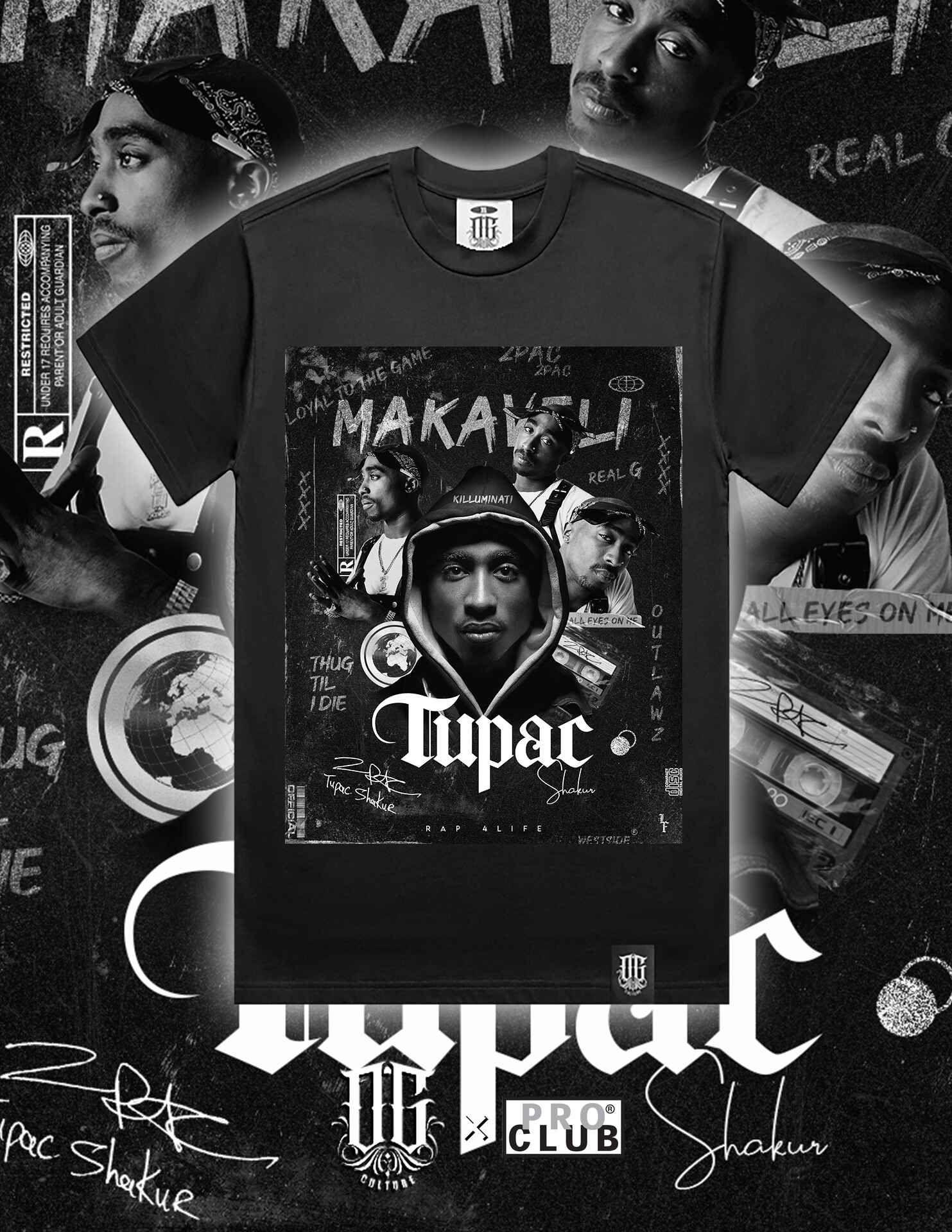 2pac t shirt nz best sale