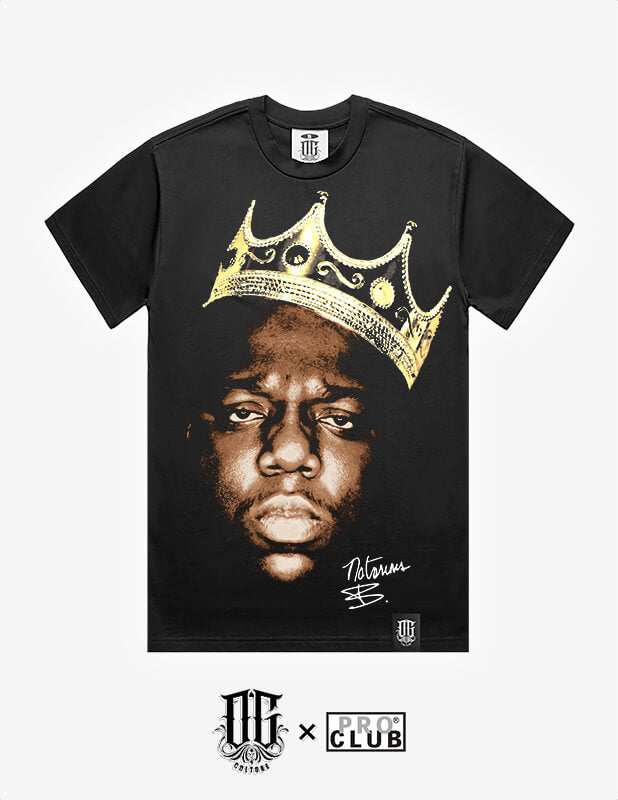 OG Culture X Pro Club Digital Printed Heavyweight Tee - Biggie Portrait